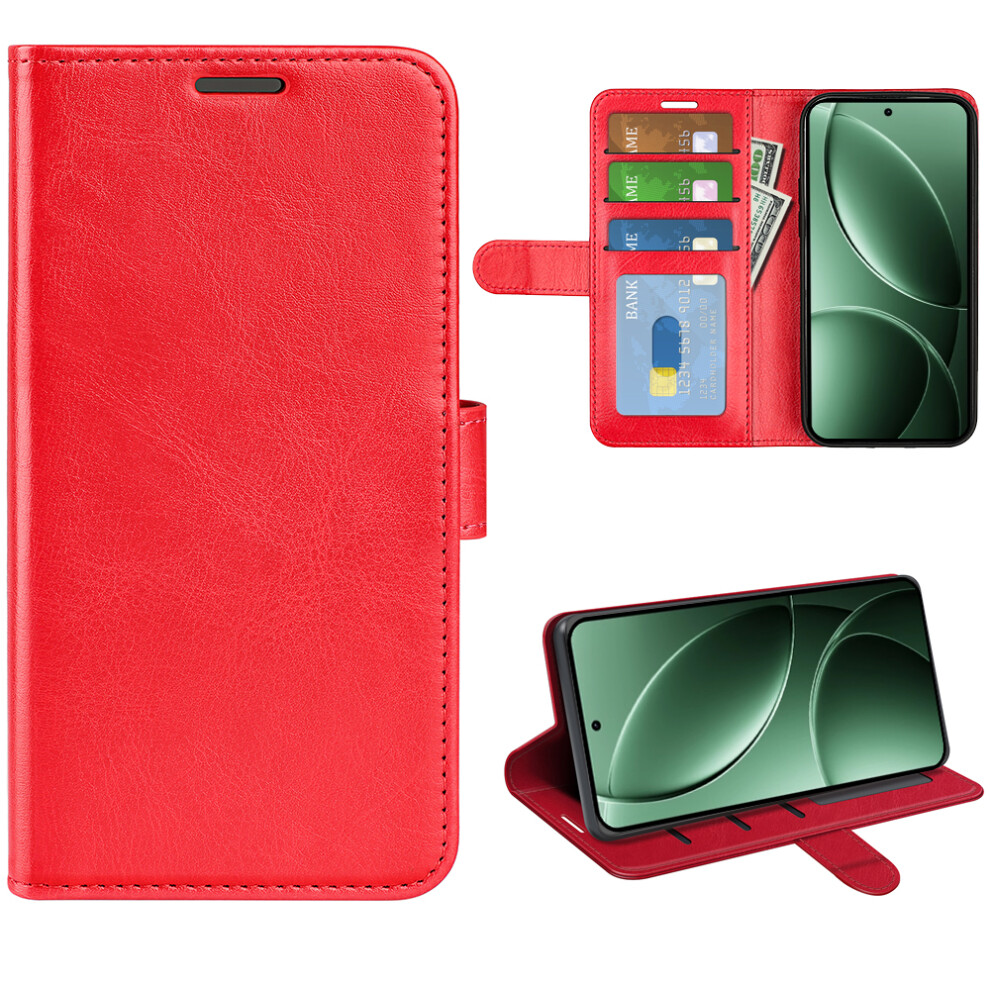 (Red) For Xiaomi Mi K80 5G Case Crazy Horse Texture Stand Leather Phone Cover Red 6914288874311