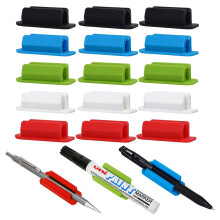 Portapenne adesivo flessibile in silicone per fissaggio su superfici lisce, organizer per cancelleria resistente e senza BPA per scrivania, aula,