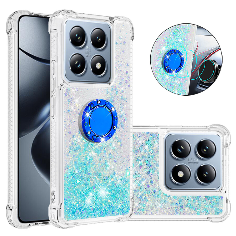( / Pentagram) For Xiaomi 14T Pro / Xiaomi 14T Tpu Case With Kickstand Quicksand Shockproof Cover Blue 6914283752997