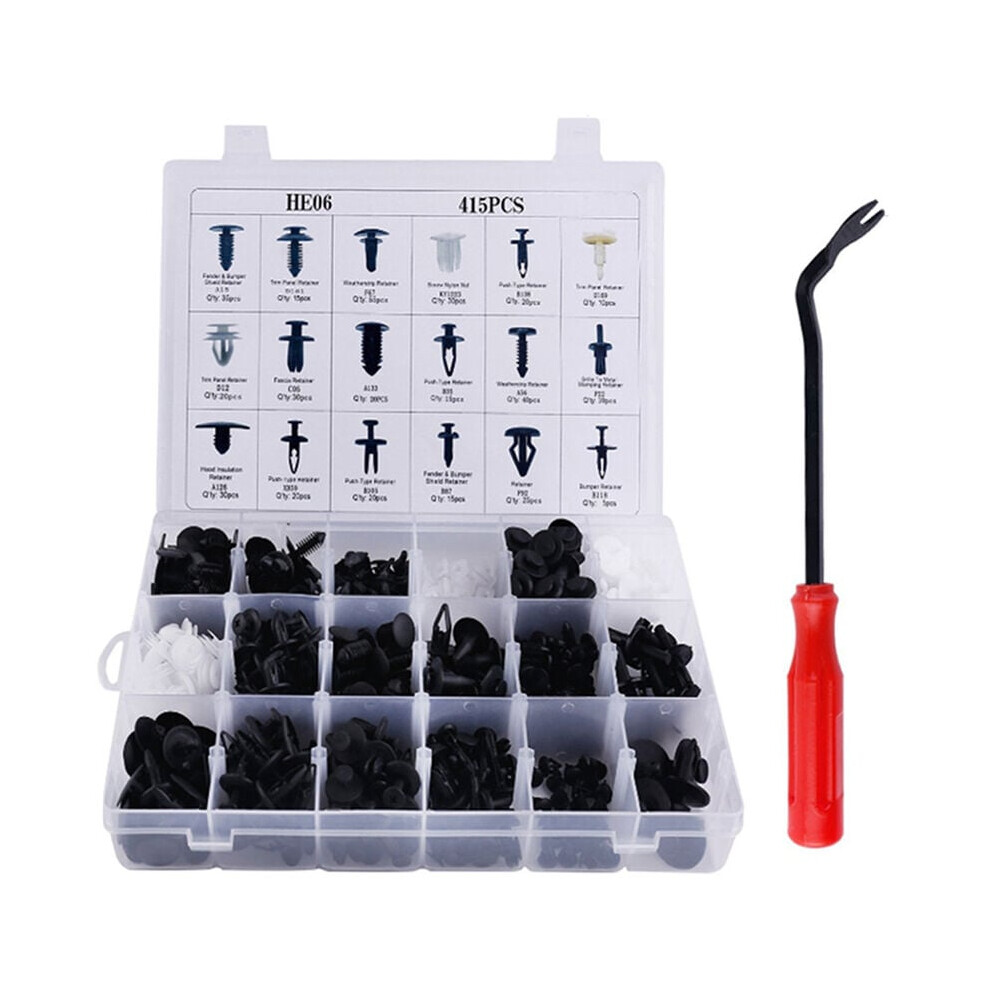Peugeot Citroen Fastener Kit With Common Sizes For Oem Replacement, Vehicle Body Retainer Clips For Doors Panels Grilles, Durable Nylon With Fastener 9198585117167