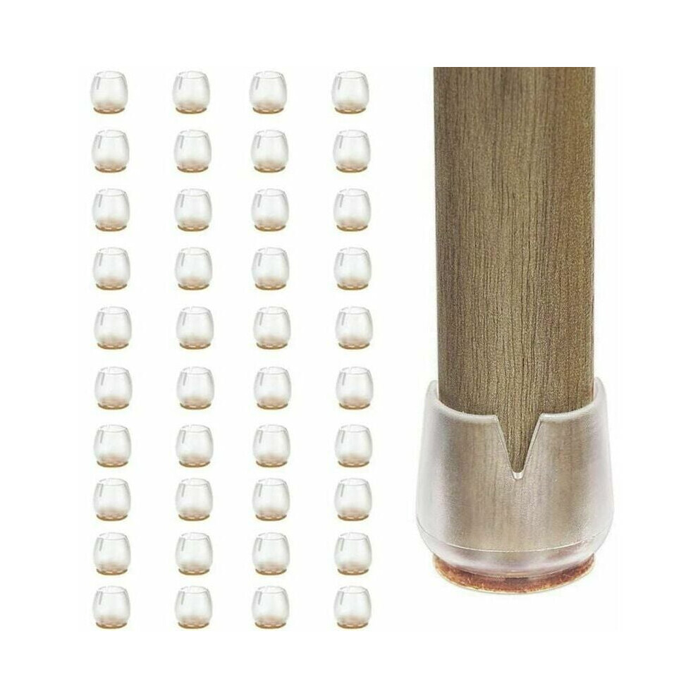 Chair Leg Covers, Furniture Feet Covers With Silicone Table Pads For Noise Reduction, Transparent Silicone Floor Protector Suitable For Various Furnit 9198585117525