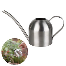 Elegant vannkanne, håndpolert rustfritt stål vanningspotte til inneplanter med lang tut, presisjonsvanningsverktøy for sukkulenter på