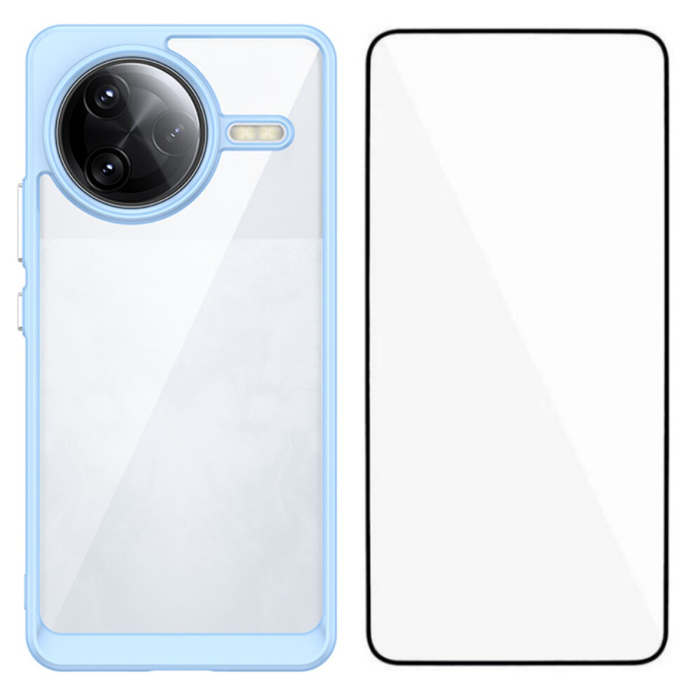 (Blue) For Xiaomi Redmi K80 Pro 5G / Xiaomi Poco F7 Ultra 5G Back Cover Wanlonfeng Xc Series Tpu Acrylic Phone Case With Tempered Glass Blue 6914281917879