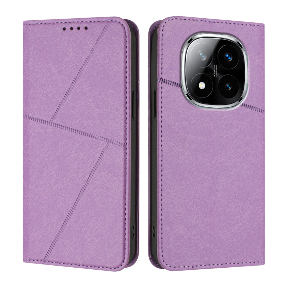 (Purple) For Xiaomi Redmi Note 14 Pro+ 5G / Xiaomi Redmi Note 14 Pro 4G / Xiaomi Poco X7 5G / Xiaomi Redmi Note 14 Pro 5G Wallet Case Magn Purple 6914286772244