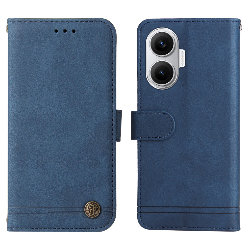 (Blue) For Xiaomi Poco F7 5G / Redmi Turbo 4 Pro 5G Leather Wallet Cases Skin Touch Phone Cover Stand With Strap Blue 6914287312883