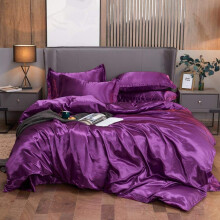 Silk Bedding Set 220x240 King Size, 19 Momme Natural Silk, Satin Quilt Cover, EcoFriendly Reactive Printing