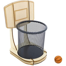 Supporto creativo per penne a forma di pallone da basket, contenitore multiuso per scrivania e ufficio, facile da montare, aspetto originale, regalo