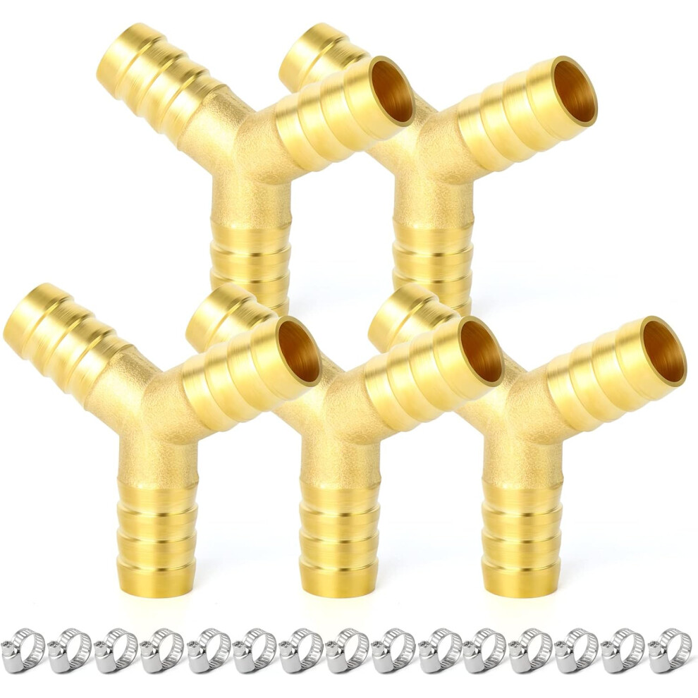 Temperature Range Tested Connector, Hose Barb Y Shaped 3 Way Union Fitting For Industrial Plumbing, Hydraulic, Pneumatic Systems, Corrosion Resistance 9198585118218