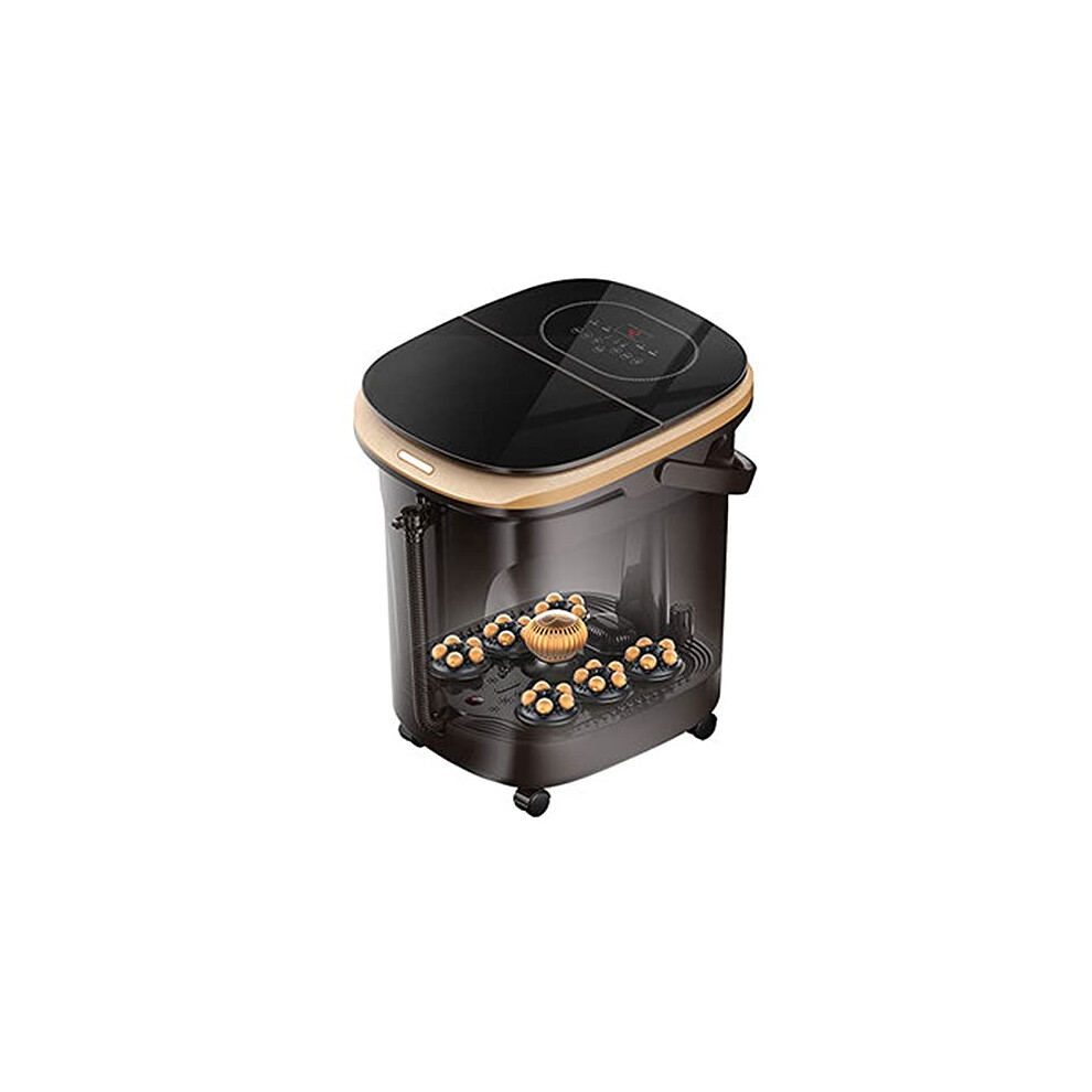 Foot Spa Massager With Bubbles And Lights, Heated Temperature Control For Home Use, Relaxing Tired Feet