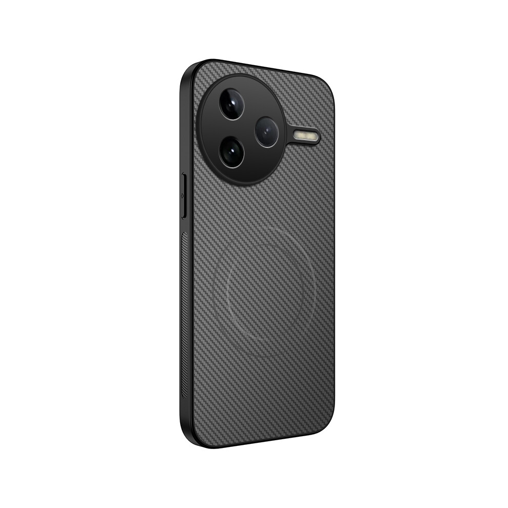 (Grey) For Xiaomi Redmi K80 5G / Xiaomi Poco F7 Pro 5G Case Compatible With Magsafe Wanlonfeng Tq Series Carbon Fiber Texture Pc Tpu Pho Grey 6914288864015