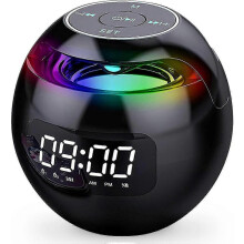 Wekker voor de slaapkamer, digitale wekkerradio met Bluetooth-luidspreker, dubbele alarmen, ledverlichting, 12/24-uurs USB-oplaadpoort, wekk