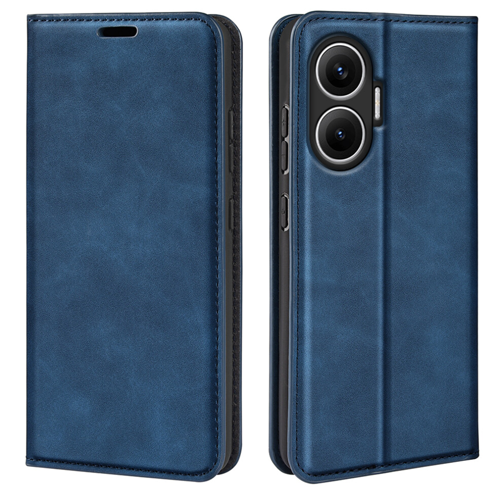 (Blue) For Xiaomi Poco F7 5G / Redmi Turbo 4 Pro 5G Case Skin Touch Leather Wallet Phone Cover Blue 6914284229979