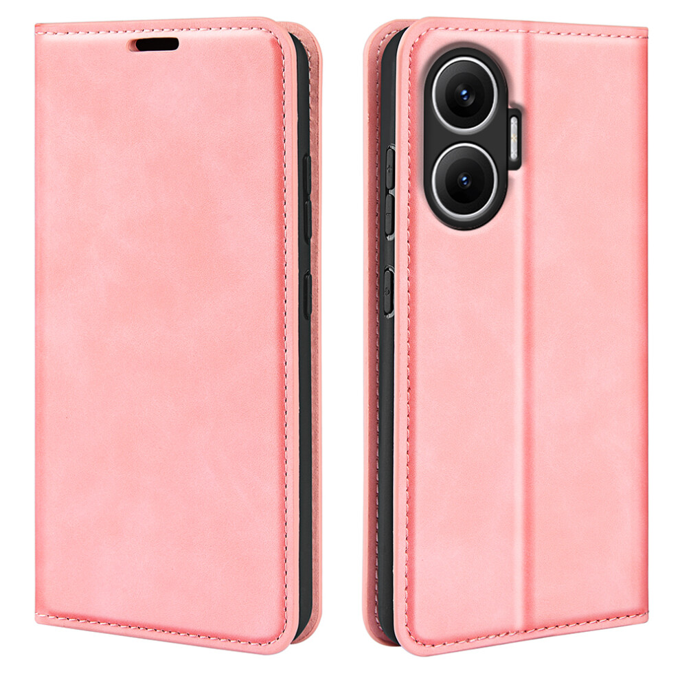 (Pink) For Xiaomi Poco F7 5G / Redmi Turbo 4 Pro 5G Case Skin Touch Leather Wallet Phone Cover Pink 6914280964072