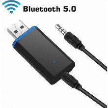 Bluetooth-zender voor tv, draadloze Bluetooth 5.0-audioadapter met 3,5 mm-aansluiting, draadloze zender voor hoofdtelefoon, pc en tv.