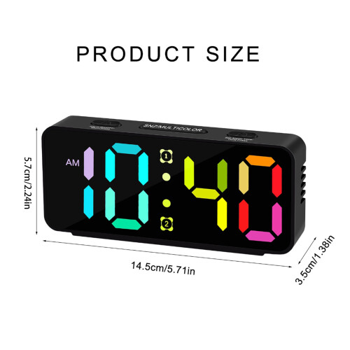 Small Digital Alarm Clock With Adjustable Brightness And-Pink 1