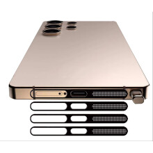 Mesh Anti Dust Metal Sticker Samsung Galaxy S25 Ultra 3 Pack Black Integrated Shield For Speaker And Charging Port