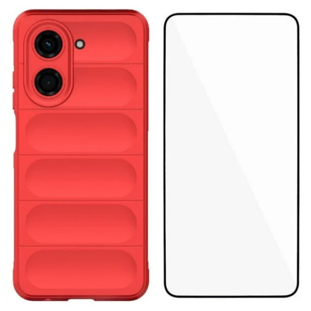 (Red) For Xiaomi Mi A5 4G (171.7Mm) Tpu Case Wanlonfeng Hd Series Anti Slip Phone Cover With Tempe Glass Red 6914286278074
