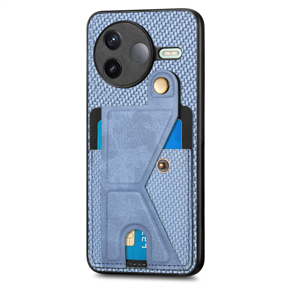 (Blue) For Xiaomi Poco F7 Pro 5G / Xiaomi Redmi K80 5G Case With K-Shaped Kickstand Leather Phone Back Cover Blue 6914286867957