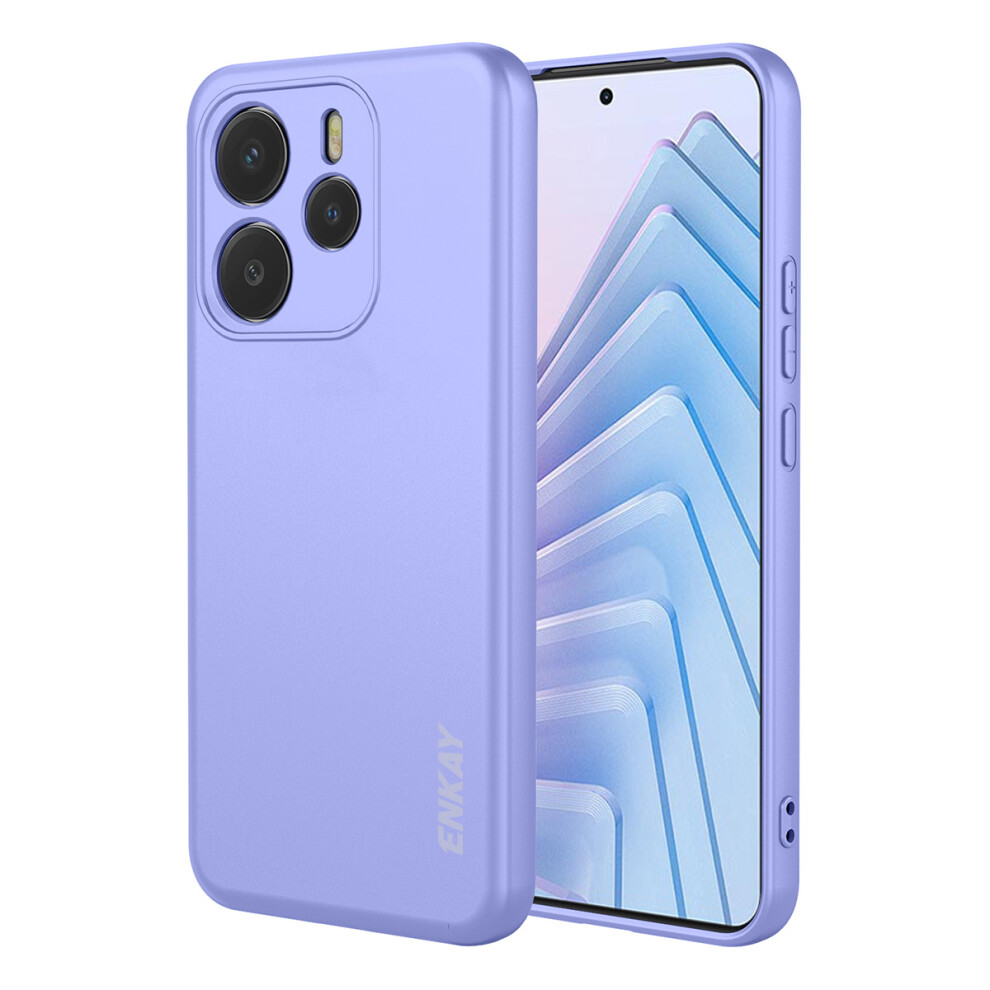 (Purple) For Xiaomi Redmi Note 14 4G (164.84Mm) Silicone Case Enkay Hat Prince Straight Edge Cell Phone Back Cover Purple 6914284273408