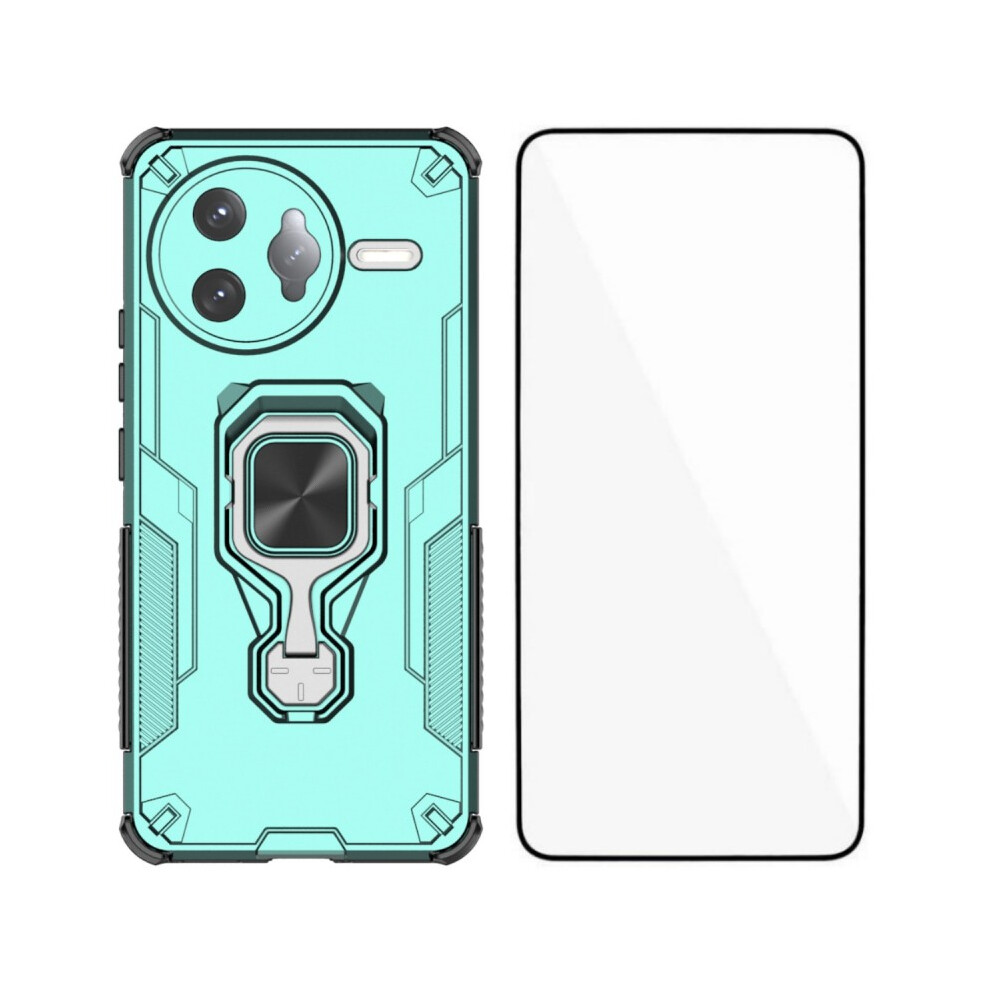 (Green) For Xiaomi Poco F7 Ultra 5G / Xiaomi Redmi K80 Pro 5G Phone Case Wanlonfeng Pc Tpu Back Cover Kickstand With Tempered Glass Green 6914281960912
