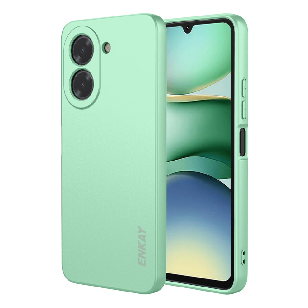 (Light ) For Xiaomi Redmi A5 4G (171.7Mm) Silicone Case Enkay Hat Prince Straight Edge Cell Phone Back Cover Green 6914280847979