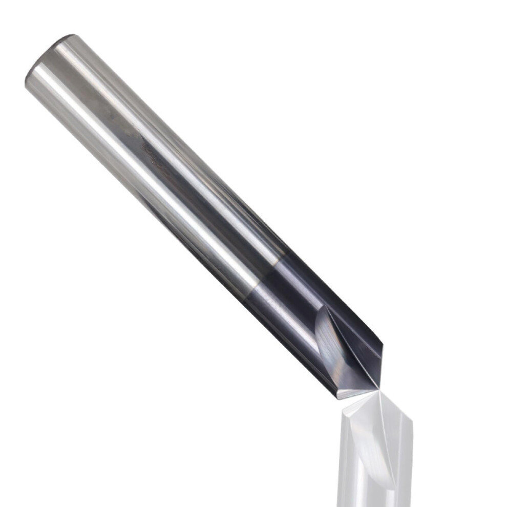 Carbide Chamfering Mill 3Flute Router Bit For Aluminum Cnc End Mill Engraving Bit 2X D4 Shank 90 Degrees 9119770981745