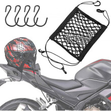 Motorcycle Cargo Nets Helmet Net With 4 Hooks Luggage Mesh Net For Bikes Motorbikes And Cars