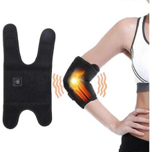 Verwarmde elleboogbrace, elleboogbrace, warmtetherapie voor pijnverlichting, verstelbare verwarmende elleboogwrap met 3 temperatuurstanden,