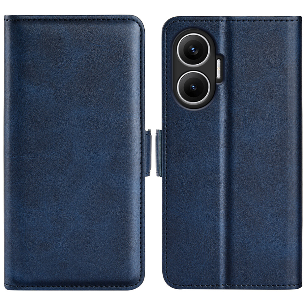 (Blue) For Xiaomi Poco F7 5G / Redmi Turbo 4 Pro 5G Case Calf Texture Leather Wallet Phone Cover Blue 6914280848884