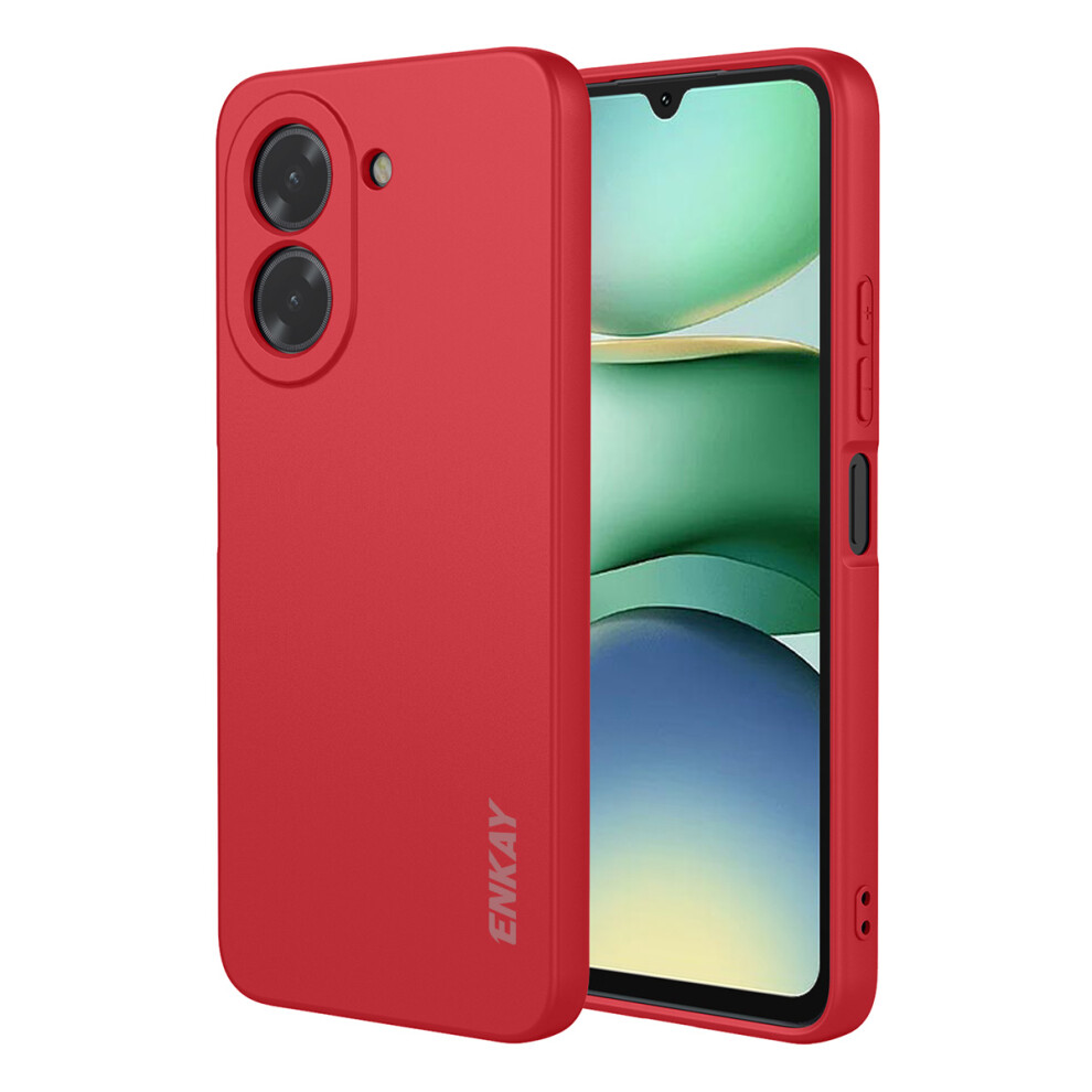 (Red) For Xiaomi Mi A5 4G (171.7Mm) Silicone Case Enkay Hat Prince Straight Edge Cell Phone Back Cover Red 6914287078215