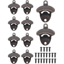 Bierflesopener voor aan de muur, 10 stuks, flesopener voor aan de muur, vintage flesopener voor aan de muur, flesopener voor aan de muur, bi