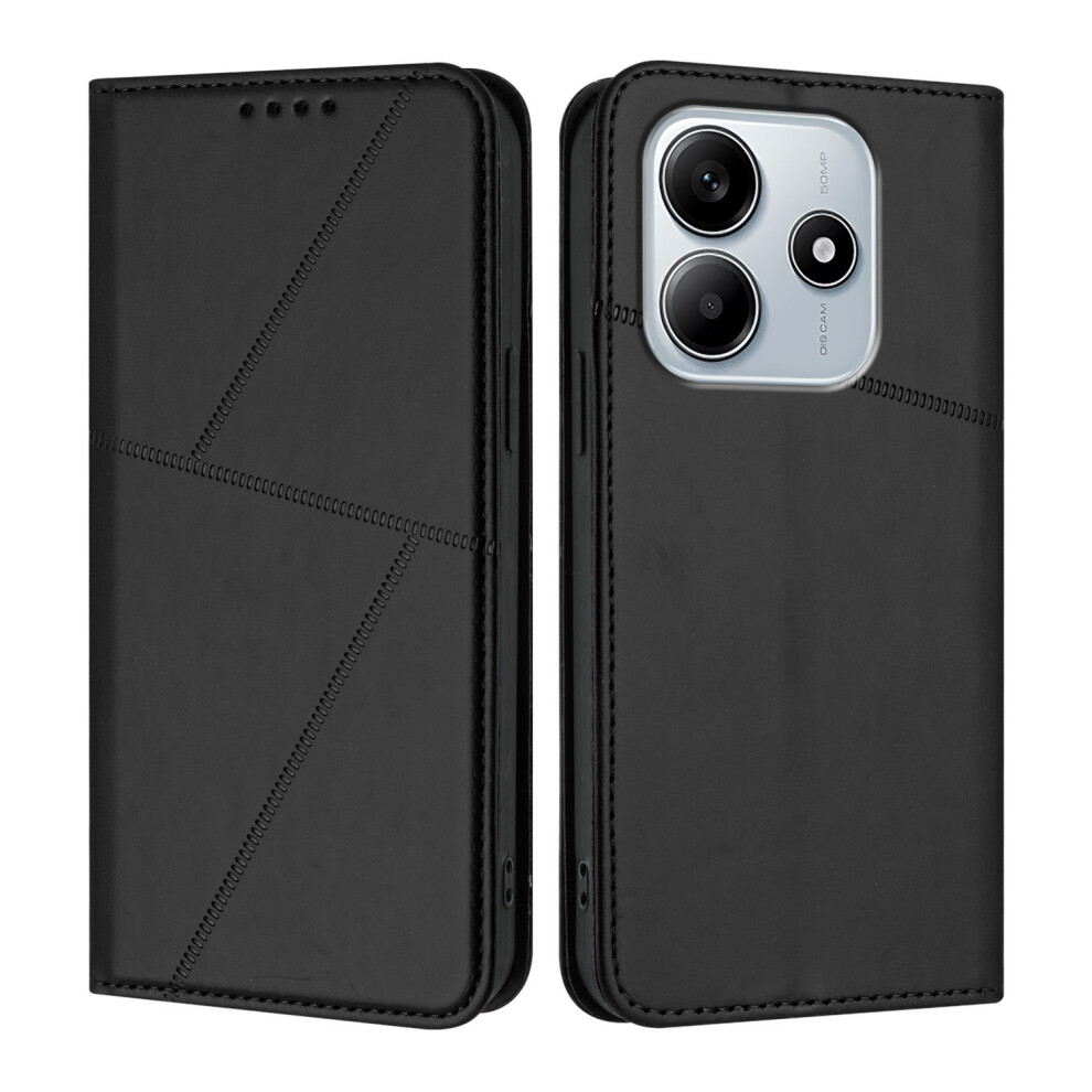 (Black) For Xiaomi Redmi Note 14 4G (163.25Mm) Wallet Case Magnetic Closure Leather Flip Phone Cover With Stand Black 6914288885065