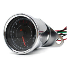 12V DC motorfietstoerenteller met blauwe LED-achtergrondverlichting, 1000 toeren per minuut.