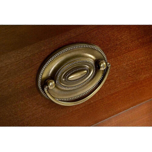 Set van 10 antieke Engelse ladehandgrepen, ovaal van 5,7 cm 2