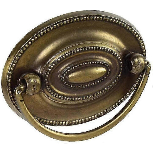 Set van 10 antieke Engelse ladehandgrepen, ovaal van 5,7 cm