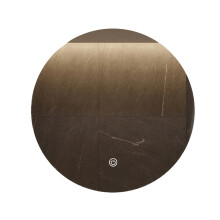 Miroir de salle de bain sans cadre avec capteur tactile, éclairage rond à intensité variable, idéal pour les salles de bain élégantes (40x40cm)