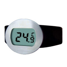 Flesthermometer voor in de keuken, geschikt voor wijn- en melkflessen (zwart).