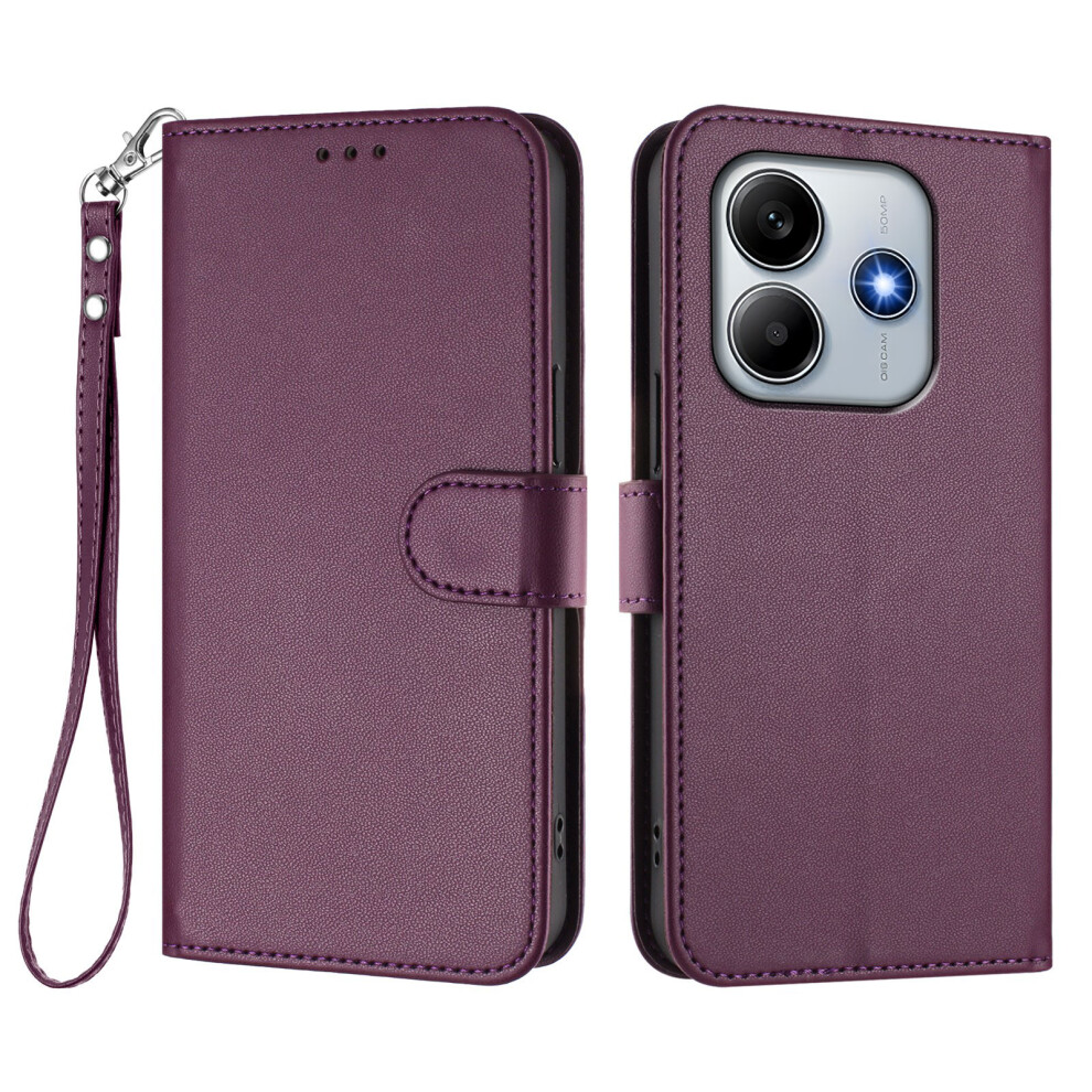 (Purple) For Xiaomi Redmi Note 14 5G (China) / Xiaomi Poco M7 Pro 5G / Xiaomi Redmi Note 14 5G Leather Case Wallet Stand Phone Cover With Purple 6914287995024