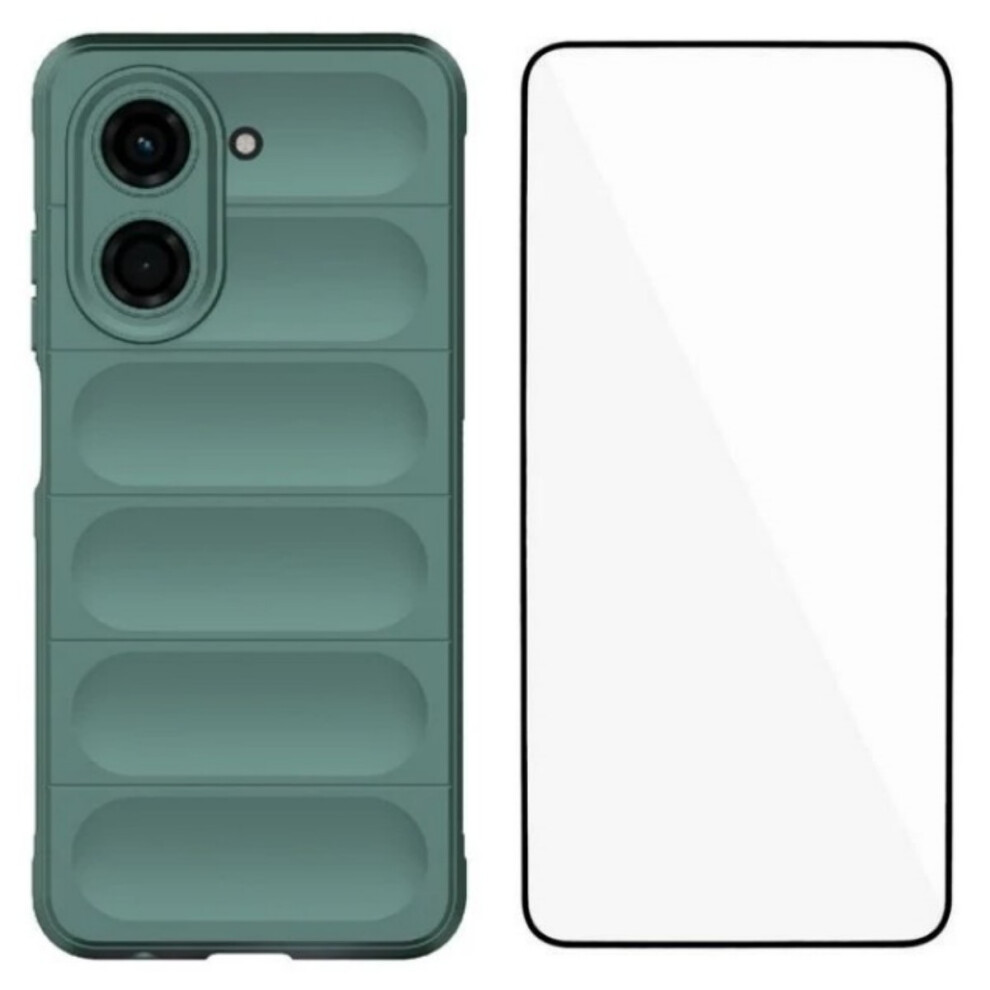 (Army ) For Xiaomi Redmi A5 4G (171.7Mm) Tpu Case Wanlonfeng Hd Series Anti Slip Phone Cover With Tempered Glass Green 6914284303990