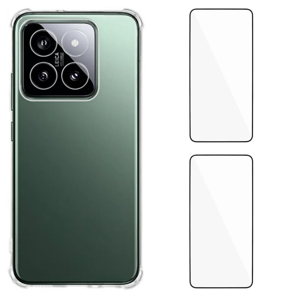 (Transparent) For Xiaomi 15 Tpu Case Wanlonfeng Wl3 Series 1.5Mm Phone Cover With 2Pcs Tempered Glass Films 6914287557666