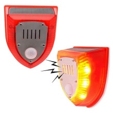 Waarschuwingslampen op zonne-energie, alarmgeluid van 129 dB, 3 werkmodi, bewegingssensor op zonne-energie, flitslamp, IP65 waterdicht.