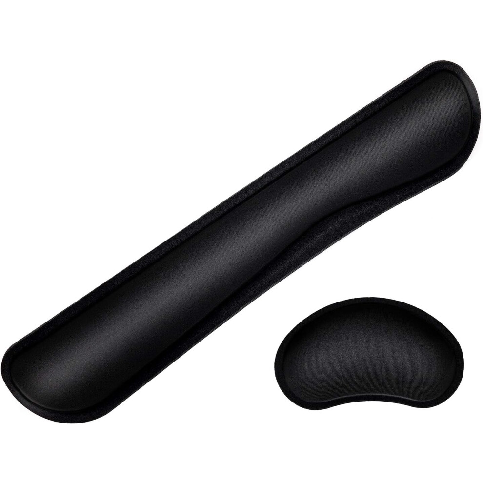 Comfortable Keyboard Wrist Rest, Memory Foam Ensures Ergonomic Comfort, Non-Slip Texture Base For Stable Typing Experience, Wide Application For Home 9486358037300