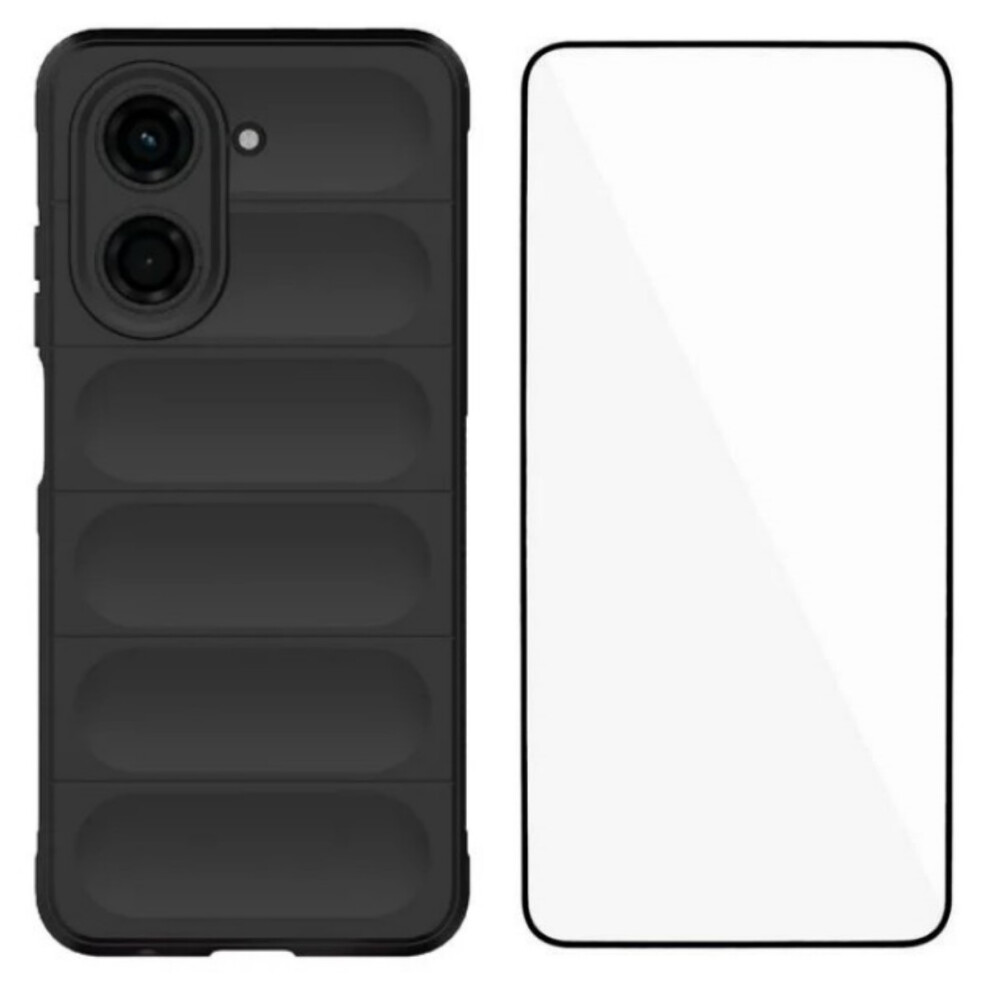 (Black) For Xiaomi Redmi A5 4G (171.7Mm) Tpu Case Wanlonfeng Hd Series Anti Slip Phone Cover With Tempered Glass Black 6914287617711
