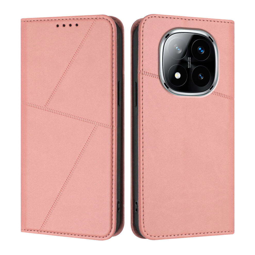 (Pink) For Xiaomi Redmi Note 14 Pro+ 5G / Xiaomi Redmi Note 14 Pro 4G / Xiaomi Poco X7 5G / Xiaomi Redmi Note 14 Pro 5G Wallet Case Magn Pink 6914284678999
