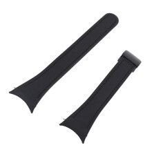 Soft Silicone Watch Band for Galaxy Watch 4 5 6 – Women's Slim Black Strap