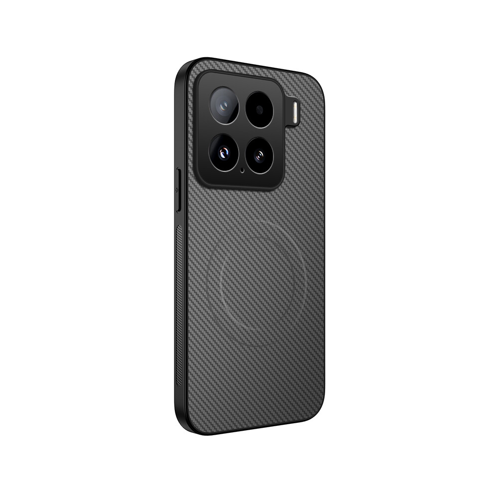 (Grey) For Xiaomi 15 Case Compatible With Magsafe Wanlonfeng Tq Series Carbon Fiber Texture Pc Tpu Phone Cover Grey 6914282378457