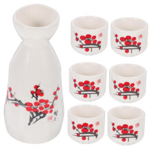 Japanese Sake Pot With Vintage Style Cups For Warming And Serving Sake Kettle With Cups Authentic Drinkware