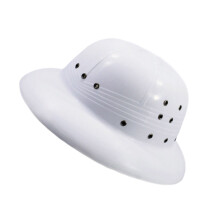Chapeau de protection tous temps, chapeau en plastique-Blanc