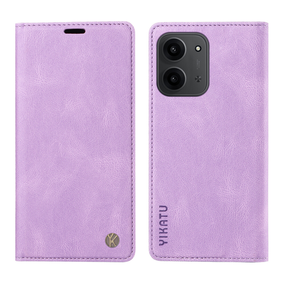 (Purple) For Xiaomi Redmi 15C 4G (Global) (171Mm) / Poco C85 4G (171Mm) Leather Cover Yikatu Yk-004 Skin-Touch Wallet Phone Cases Purple 6914281490273