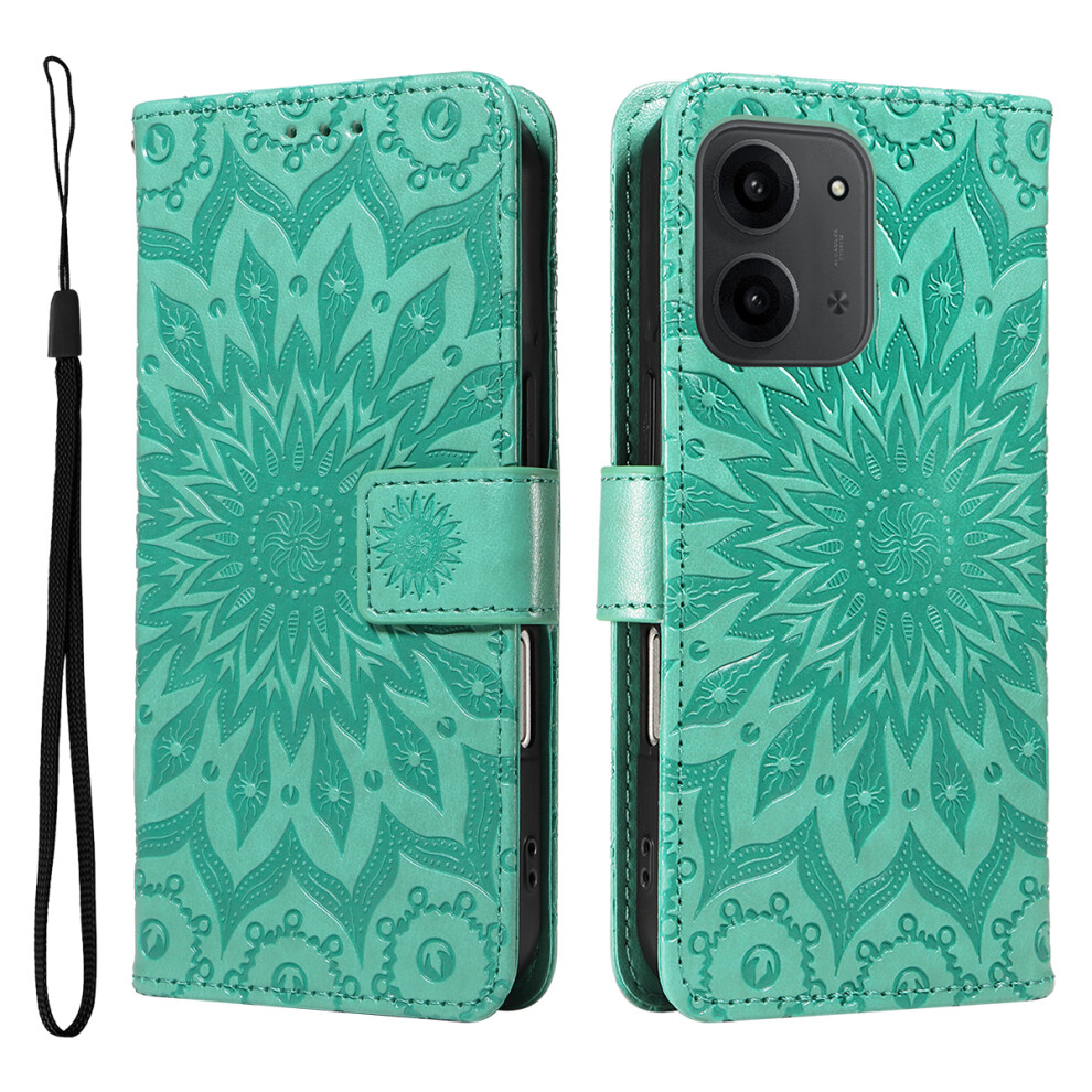(Green) For Xiaomi Redmi 15C 4G (Global) (171Mm) / Poco C85 4G (171Mm) Leather Wallet Case Sunflower Imprinted Phone Cover Green 6914287325852